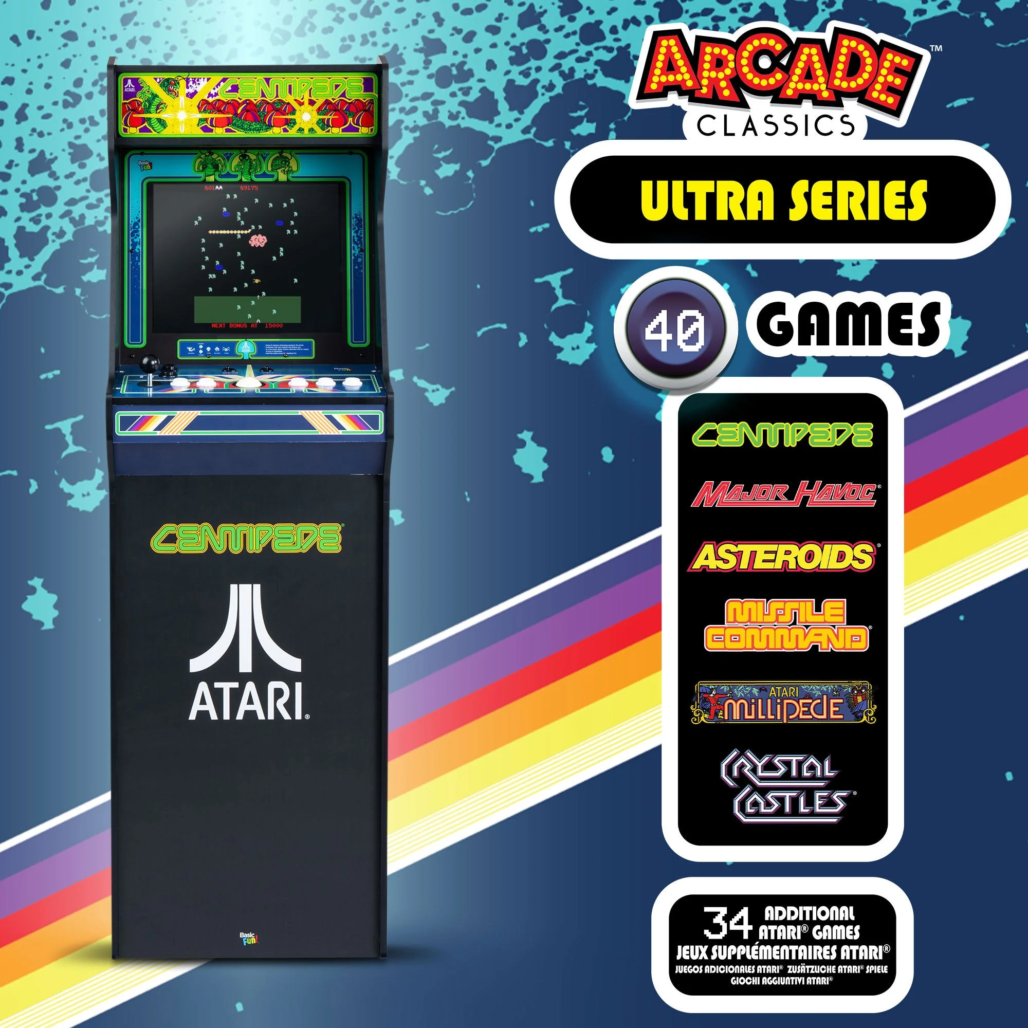 ARCADE CLASSICS – CENTIPEDE ULTRA SERIES, 40 GAME CABINET - Image 3