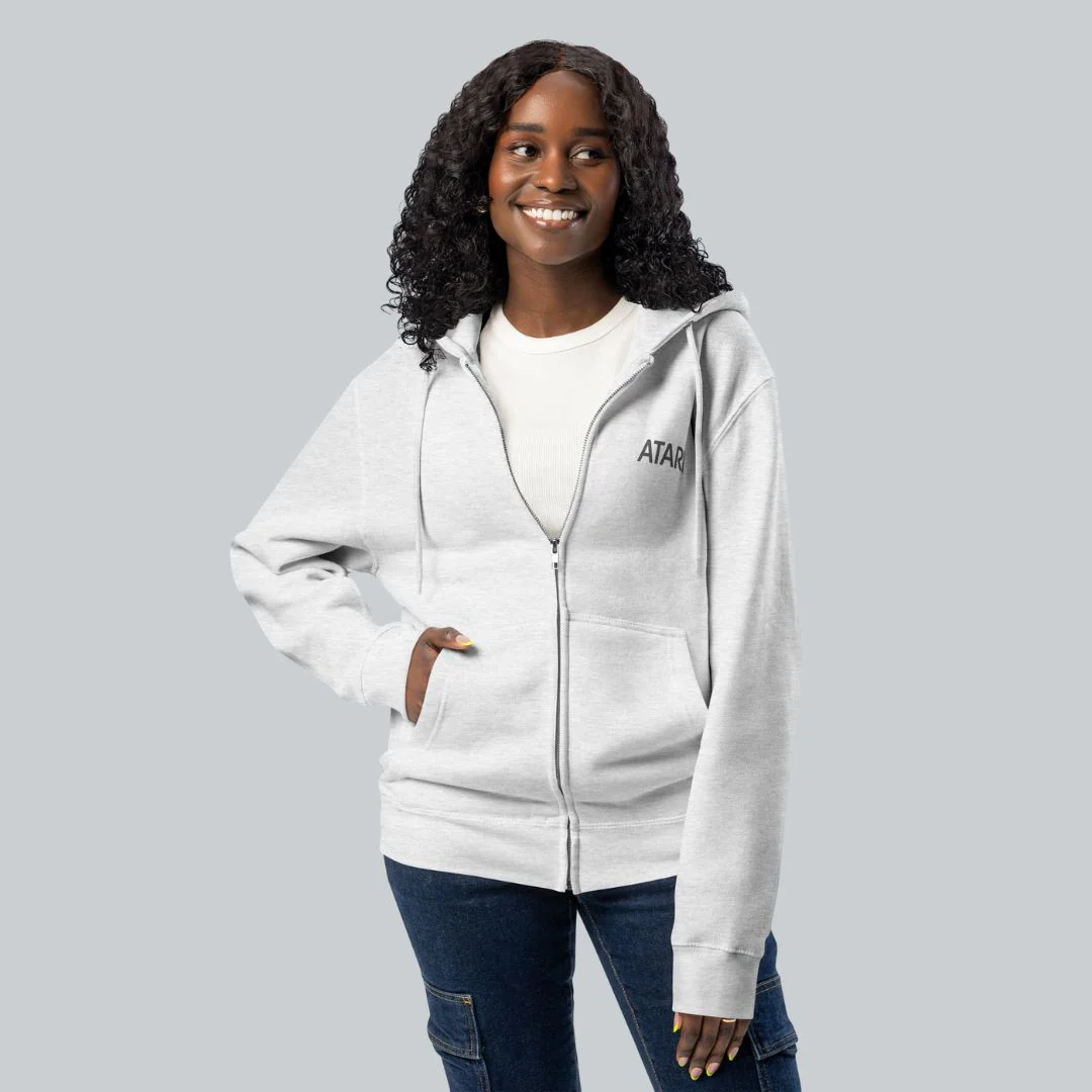 Gray Fuji Block Zip Hoodie - Image 3