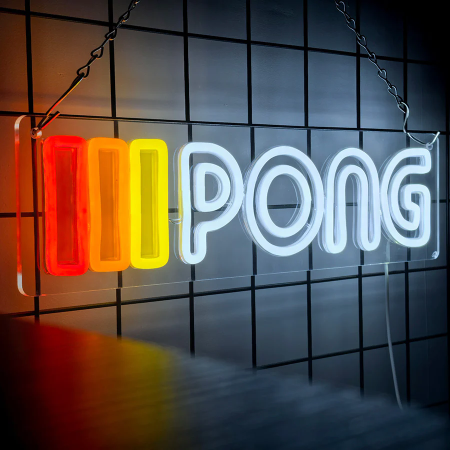 PONG Neon LED Sign (17" x 4") - Image 2