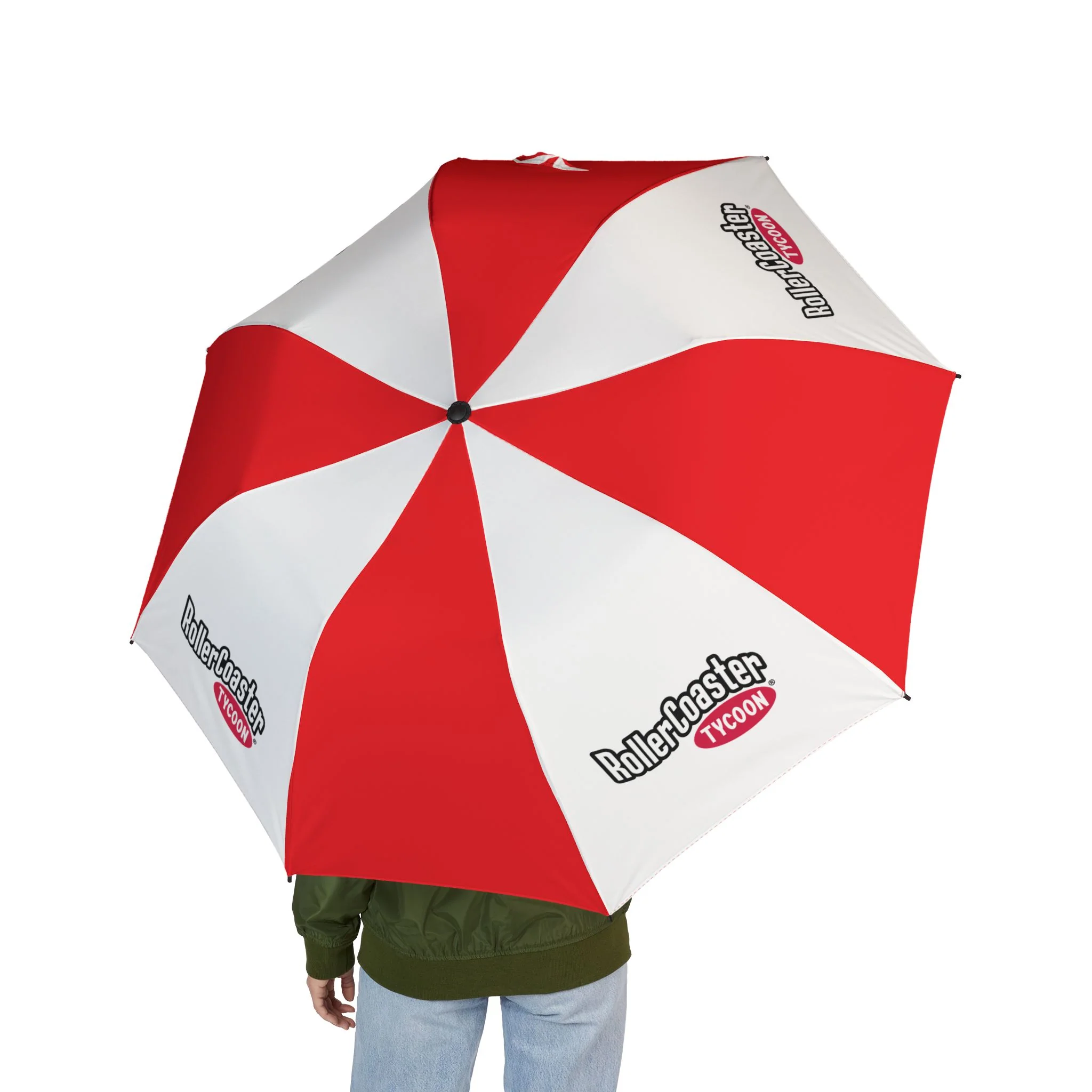 RollerCoaster Tycoon Red & White Umbrella - Image 2