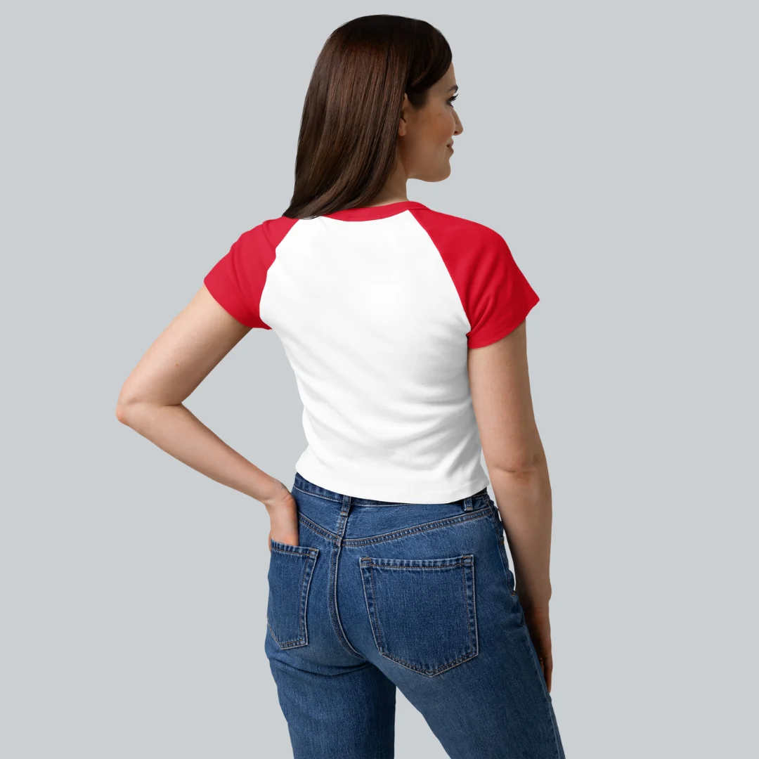 Vintage Logo Women's Raglan Micro Tee - Image 6